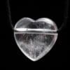 Bergkristal hart hanger doorboord