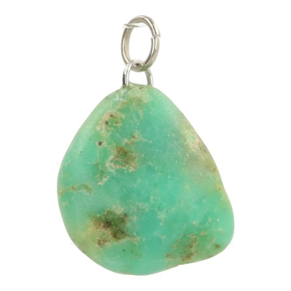 Mooie groene chrysopraas hanger met oogje