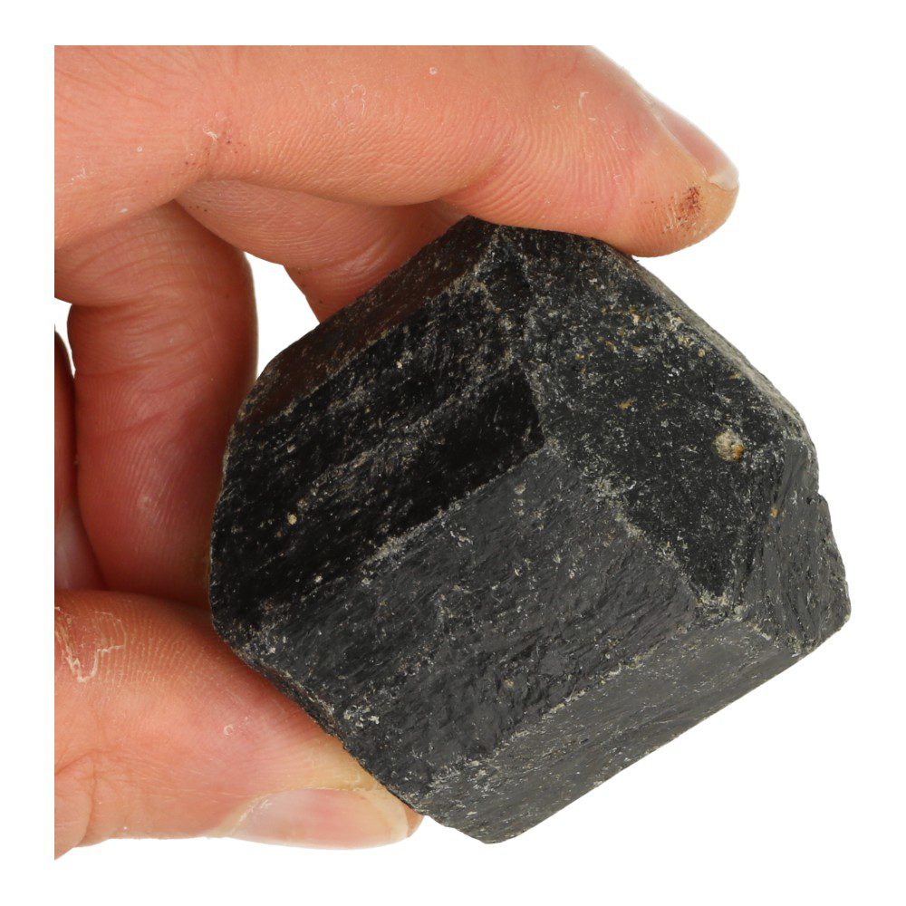 Zwarte toermalijn ruw medium, flinke toermalijnkristallen voor stevige bescherming - voorbeeld 1