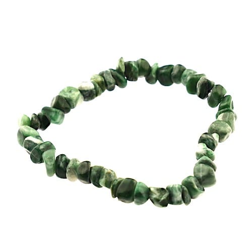 Groene jade armband split aan rekbaar koord