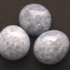 Blauwe calciet knuffelsteen van 6-7cm lang
