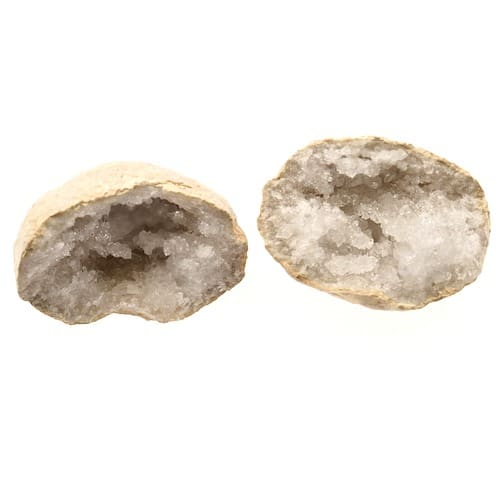 Bergkristal geode paar van ca 5-6cm breed