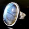 Labradoriet ring in zilver 'LA5'
