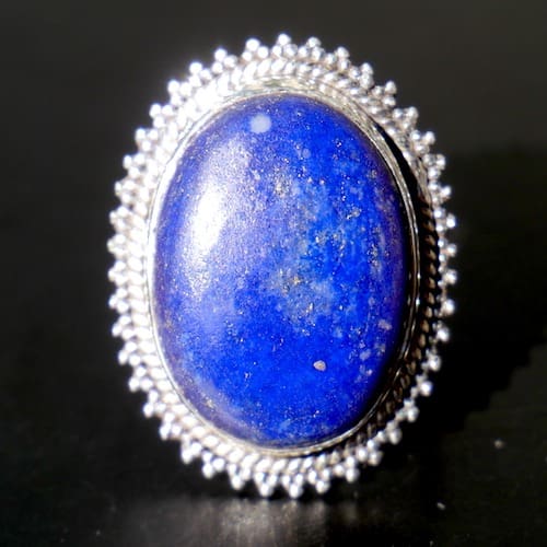 Lapis lazuli ring zilver