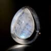 Maansteen ring zilver in maat 16