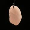 rozenkwarts hanger plat met lederen veter
