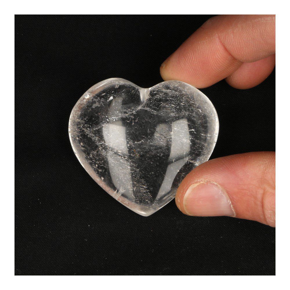 A-kwaliteit bergkristal hart van 5cm breed, voorbeeld 1