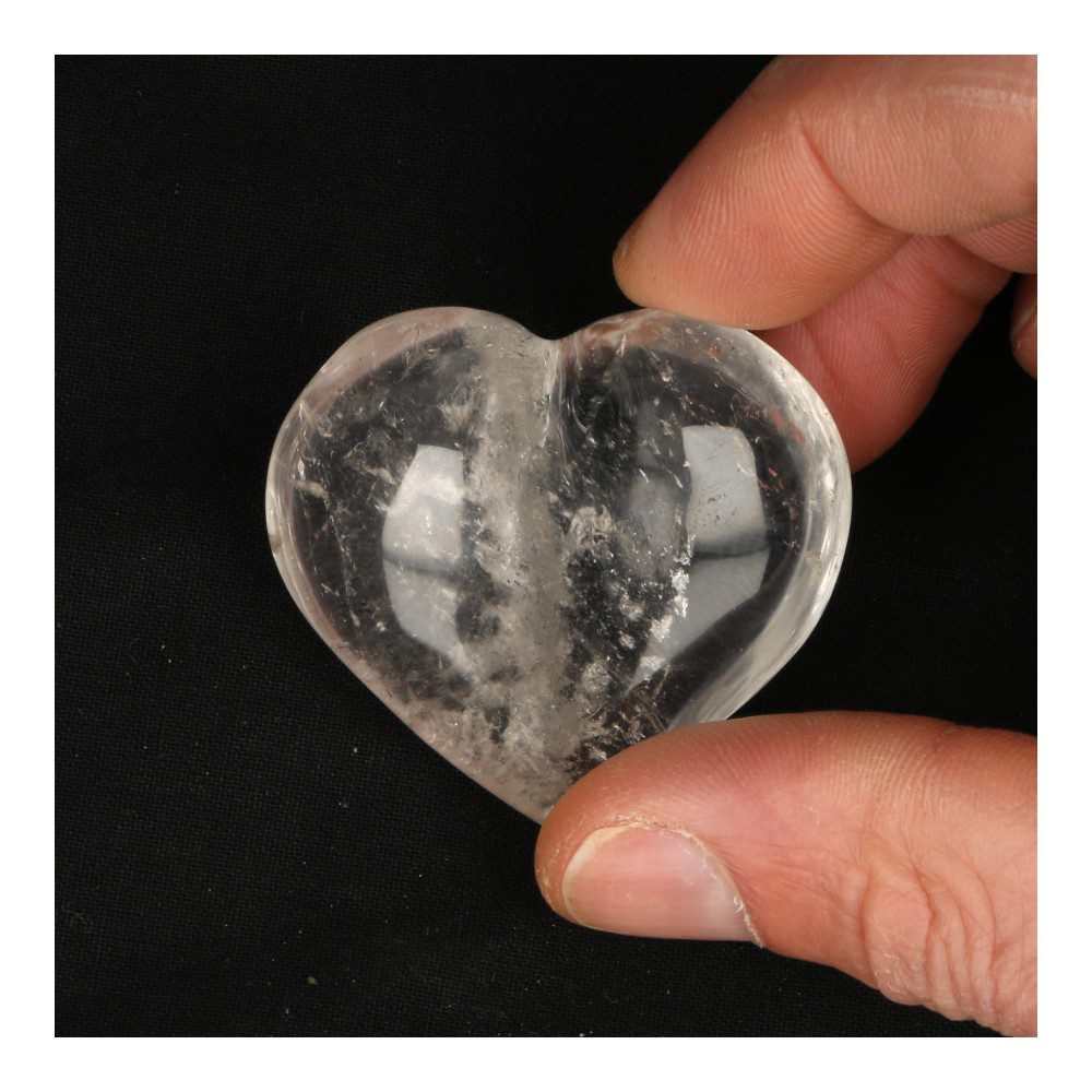 A-kwaliteit bergkristal hart van 5cm breed, voorbeeld 2