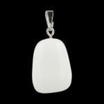 Witte jade hanger met oogje