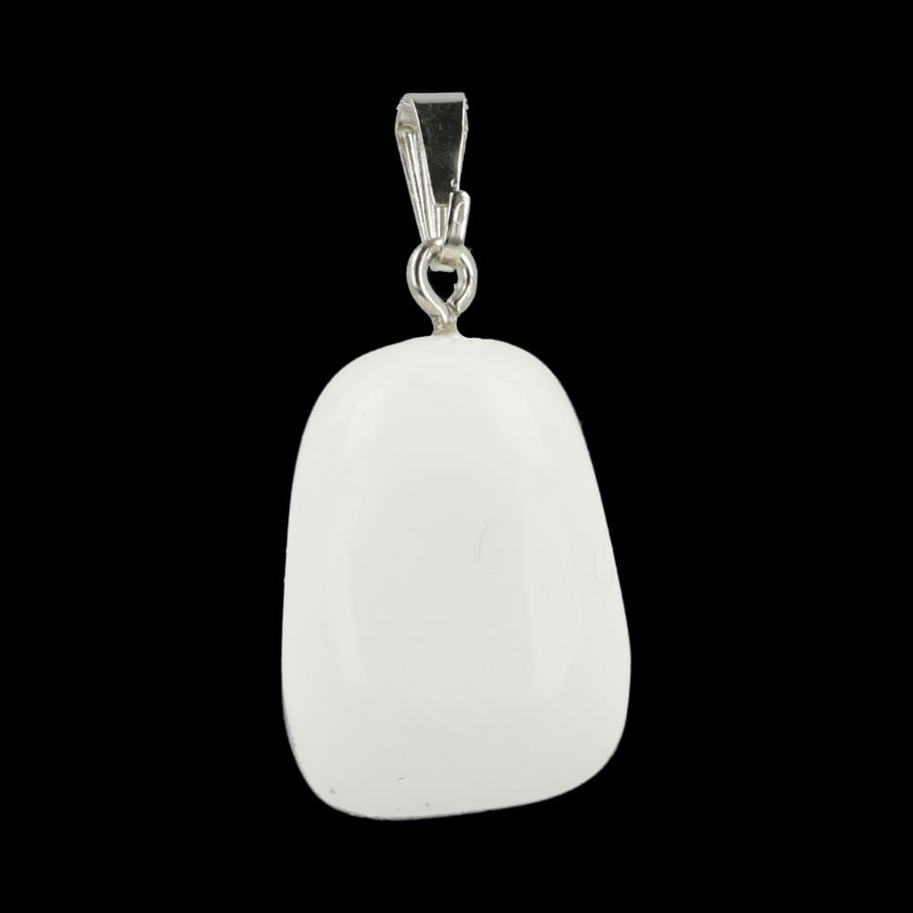 Witte jade hanger met oogje