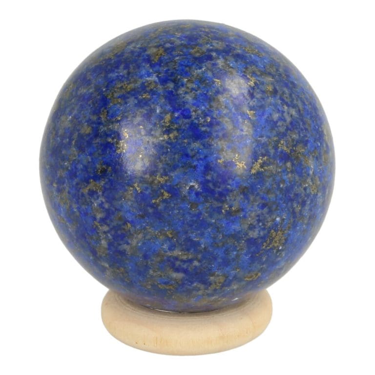 Lapis Lazuli bol met diameter van 31-33mm en houten ringetje