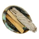 Smudge set in abalone schelp met witte salie en Paleo Santo