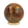 Oceaanjaspis bol met diameter van 62mm en houten ring uit Madagaskar