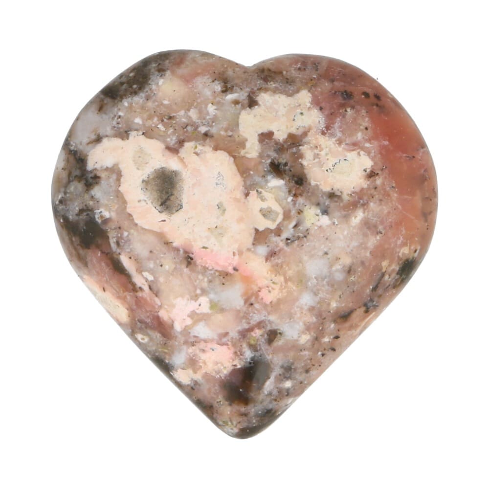 Roze opaal  hart 54mm