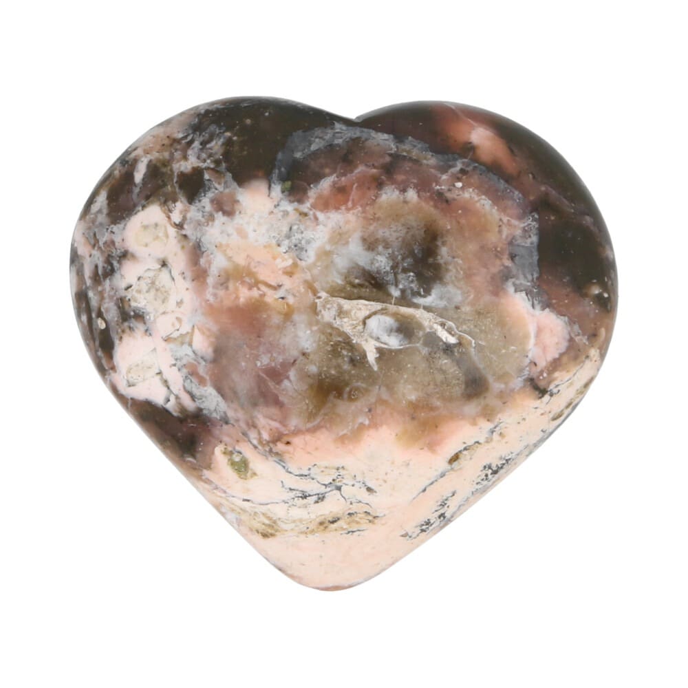 Roze opaal  hart 59mm
