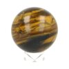 Tijgeroog bol met fraaie blauwe en gele gloed van 56mm