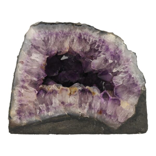 Bijzondere amethist geode van 10,65 kg uit Brazilië met mooie kleur lagen paars