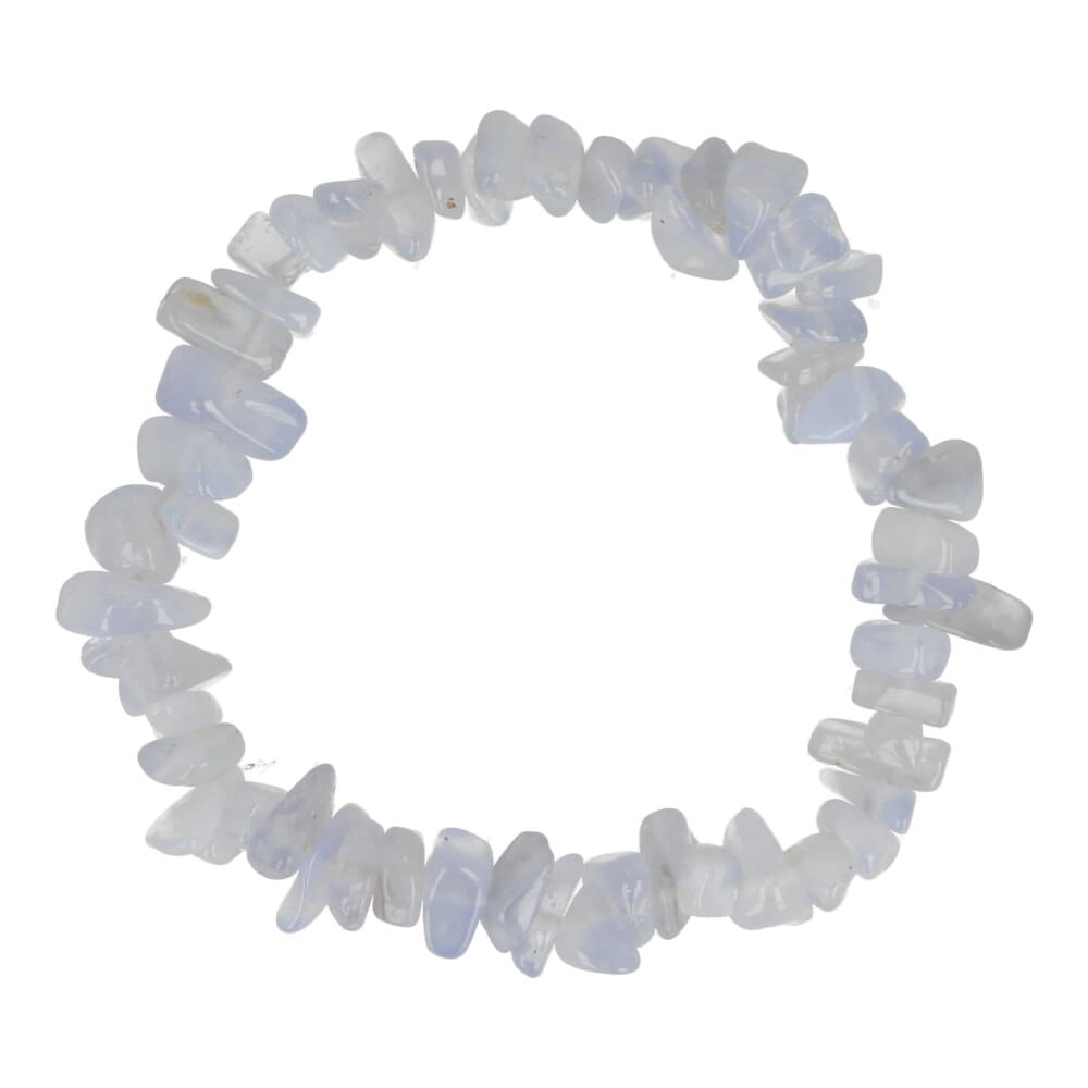 Blauwe chalcedoon armband split