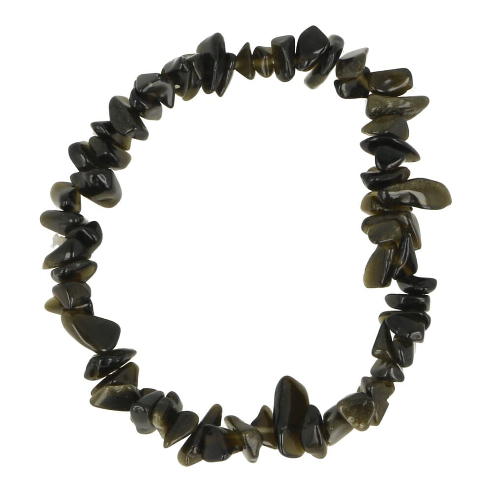 Goudglans obsidiaan armband split