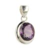 Amethist hanger facetgeslepen in zilver