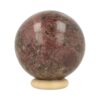 Granaat bol vanm 4,5cm met houten ring