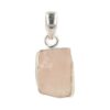 Roxenkwarts hanger ruw in zilver