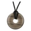 Lamellen obsidiaan donut hanger van 3cm