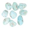 Fraaie larimar trommelsteen van 2-3cm lang