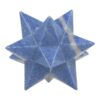 Blauwe Aventurijn dodecaëder ster van 95mm breed