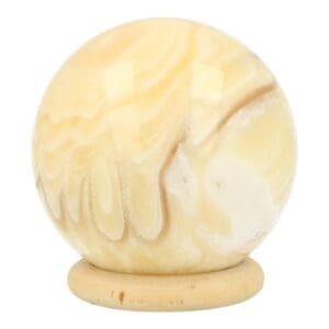 Gele zebra calciet bol van 5cm uit Mexico
