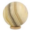 Zebra calciet bol van 5cm met houten ringetje
