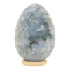 Helder blauw celestien ei van 93mm hoog