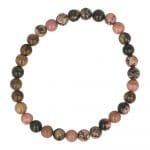 Rhodoniet armband met 6mm kralen