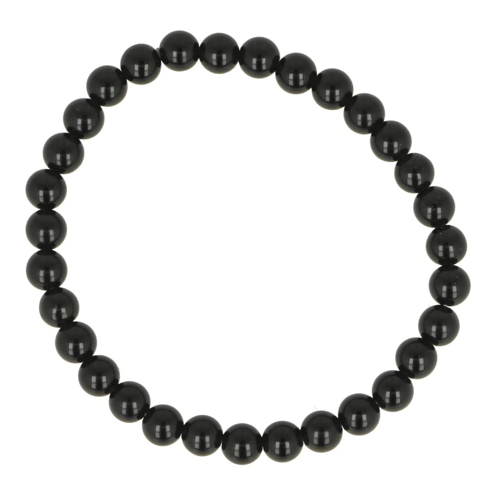 Zwarte obsidiaan armband 6mm