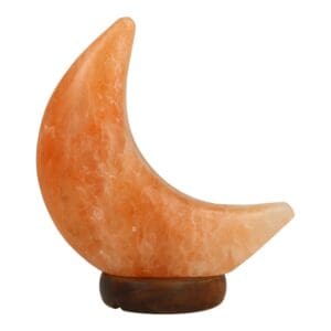 Zoutlamp in de vorm van een maan
