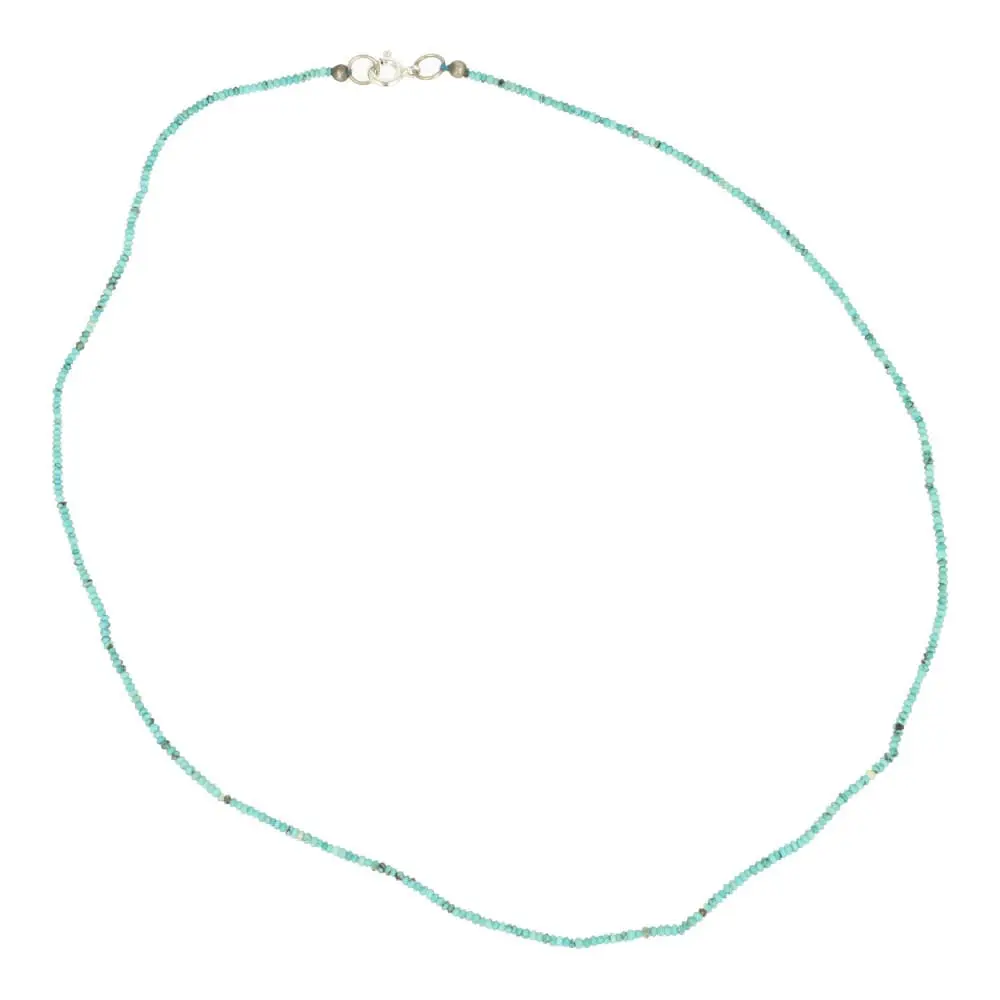 Turquoise ketting 45cm fijn