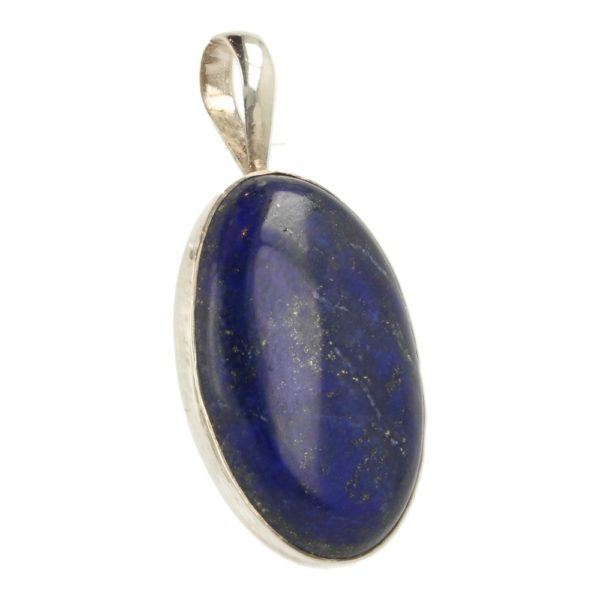 mooie donkerblauwe lapis lazuli hanger in zilver nr4