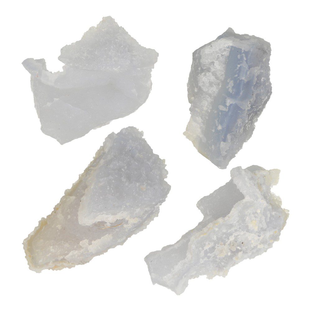 Blauwe chalcedoon ruw 5-6cm