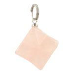 Rozenkwarts merkaba hanger met oogje