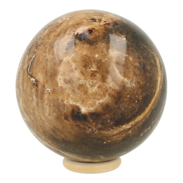Fraaie zwarte opaal bol met diameter van 10cm uit Madagaskar