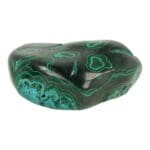 Fraai gepolijste malachiet met chrysocolla met donkere kleur en mooie lijnen