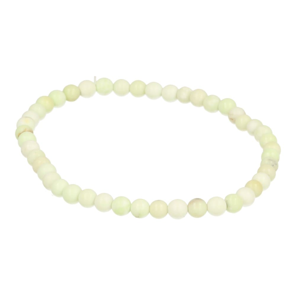 Frisse citroenchrysopraas armband met kralen van 4mm