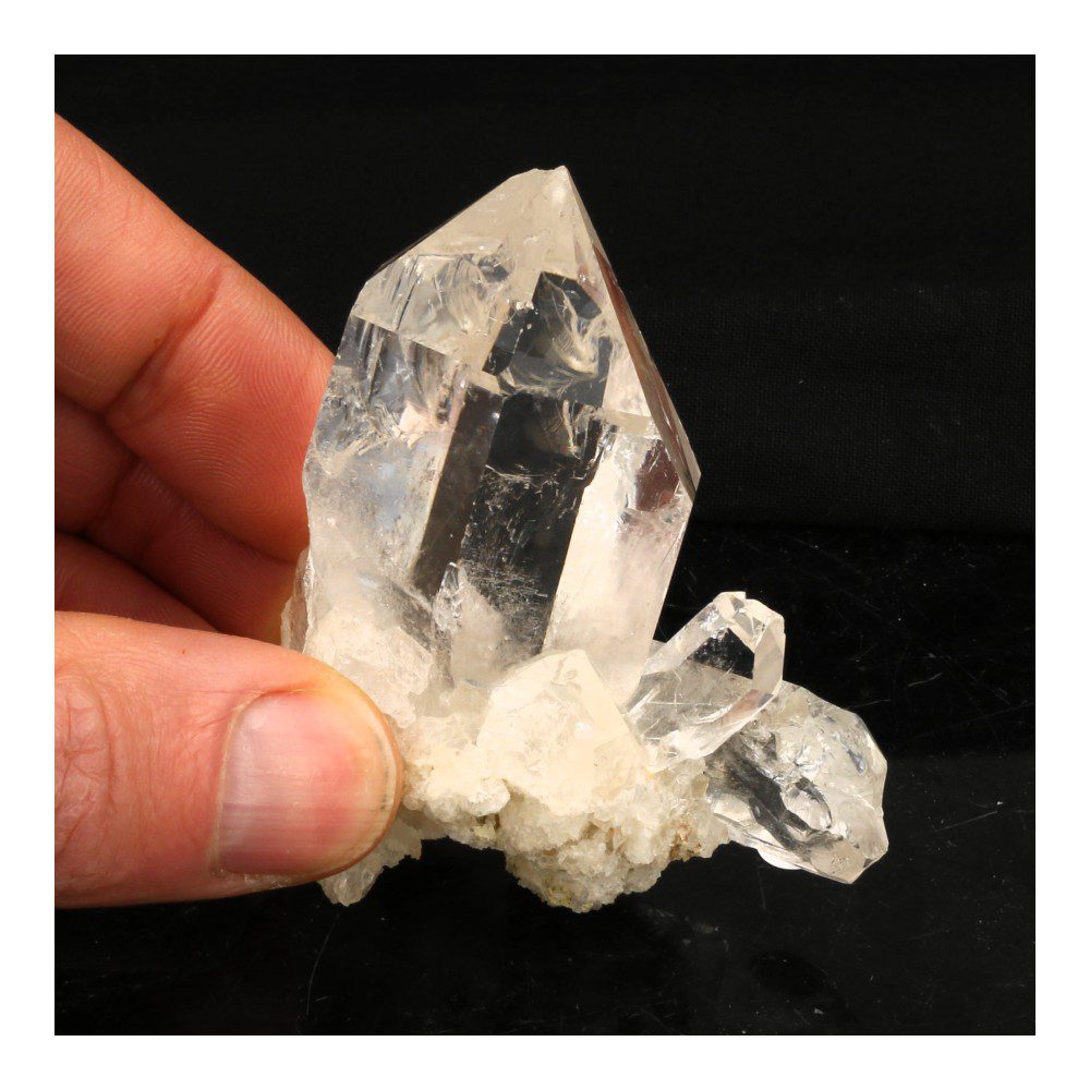 Prachtige bergkristal cluster ruw uit gouden driehoek set GD25