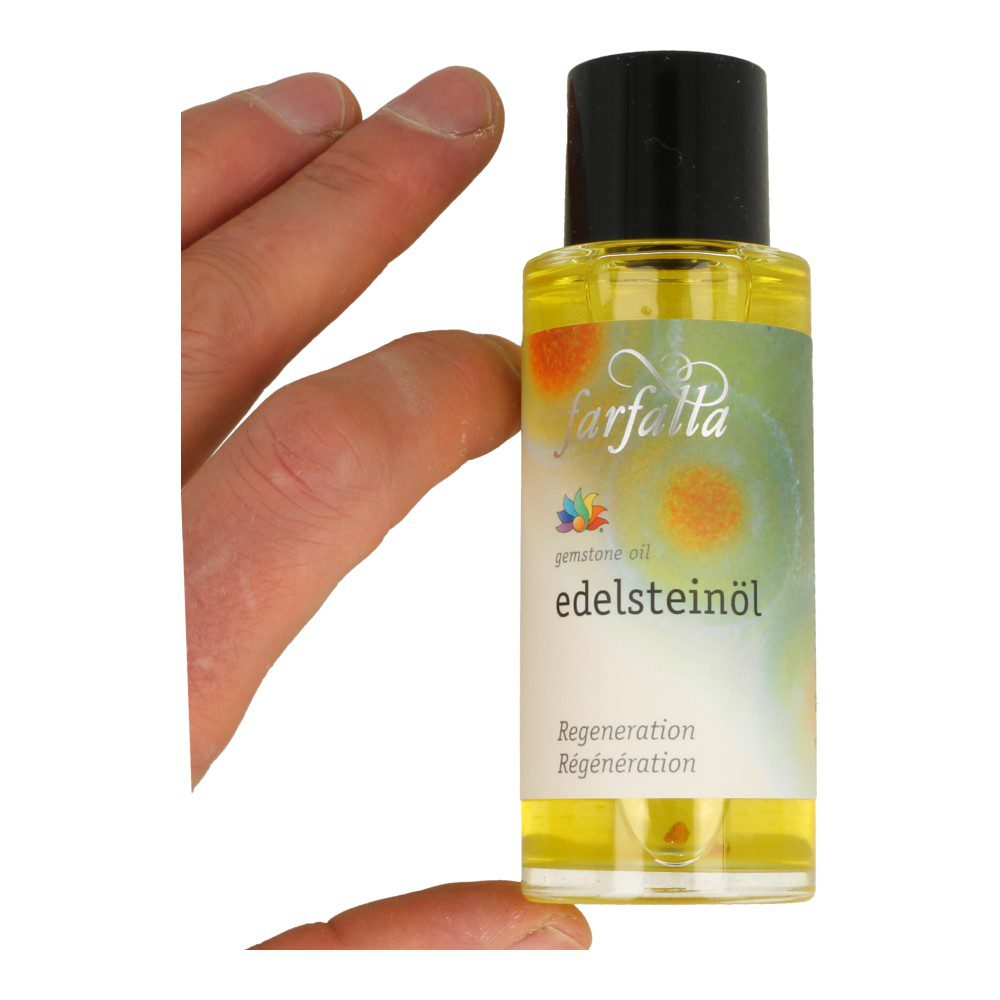 Edelsteen olie 'regeneratie' om jezelf mee te masseren in de selfcare set