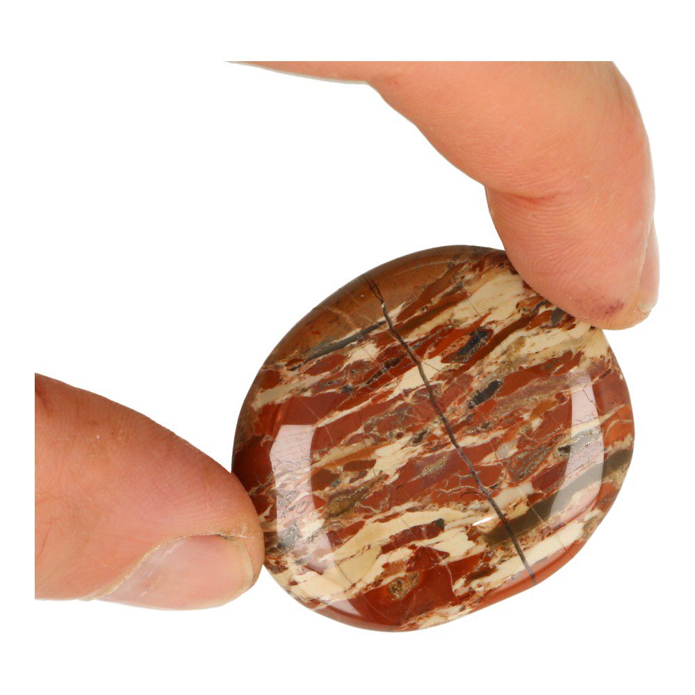 Detail van breccie jaspis amulet