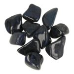 Fraaie donkerblauwe dumortieriet trommelsteen van circa 3cm