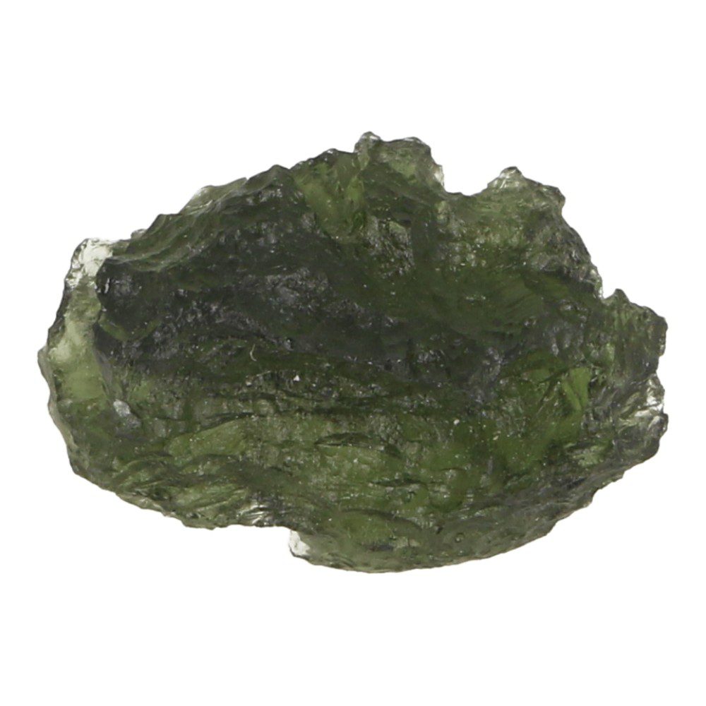 Mooi grillig en bol gevormde moldaviet van 6,9 gram - zijkant