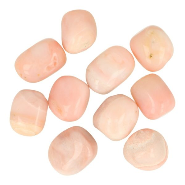 A-kwaliteit roze opaal trommelsteen uit de Andes van ongeveer 3cm lang