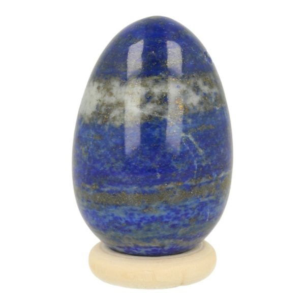 Lapis lazuli yoni ei van 45mm hoog en houten ringetje