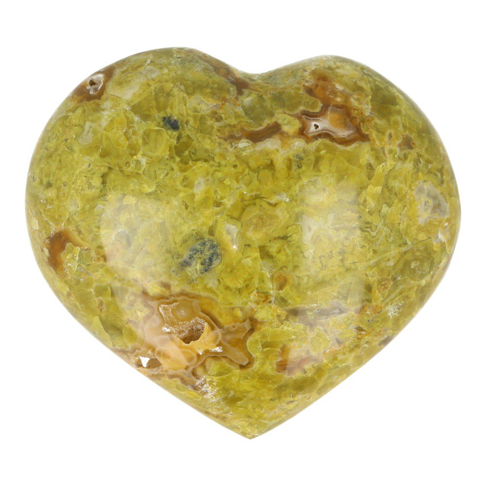 Groene opaal hart 70mm